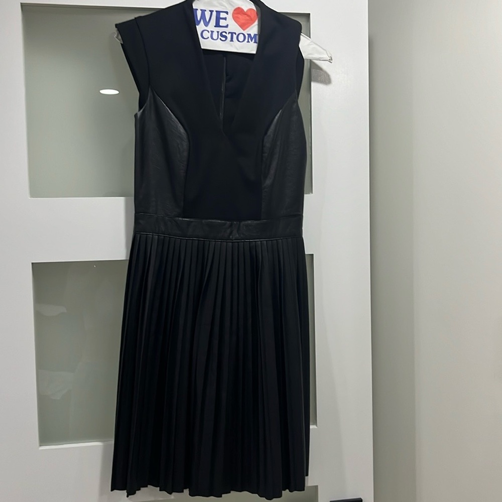 French connection leather dress black